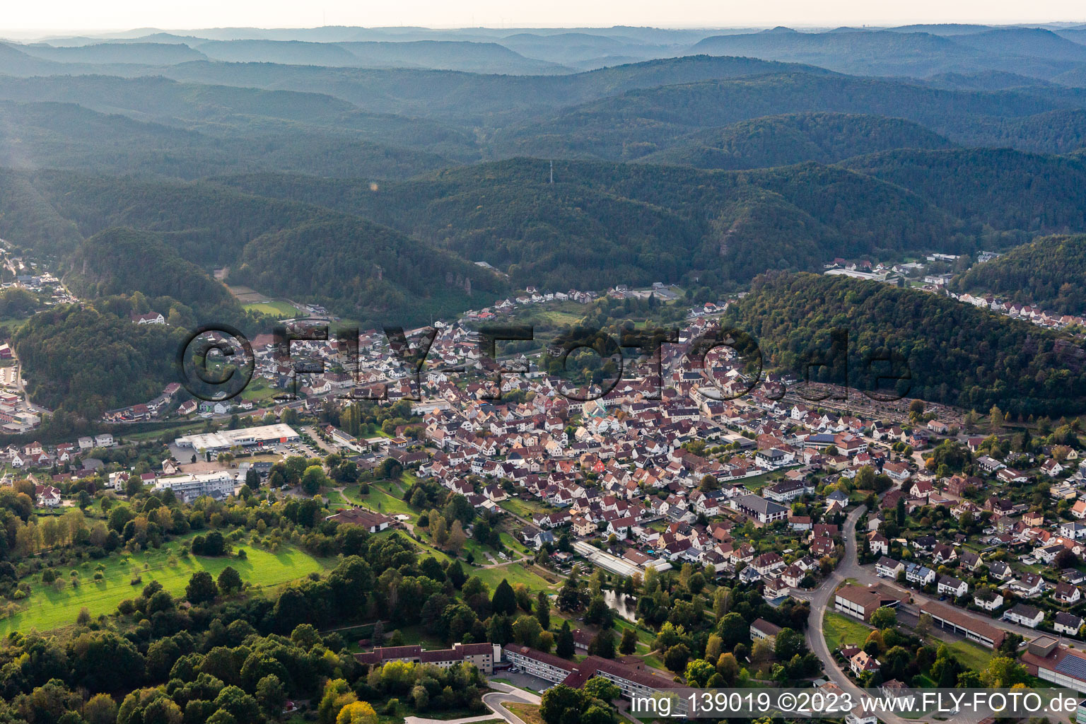 Photographie aérienne de Dahn dans le département Rhénanie-Palatinat, Allemagne