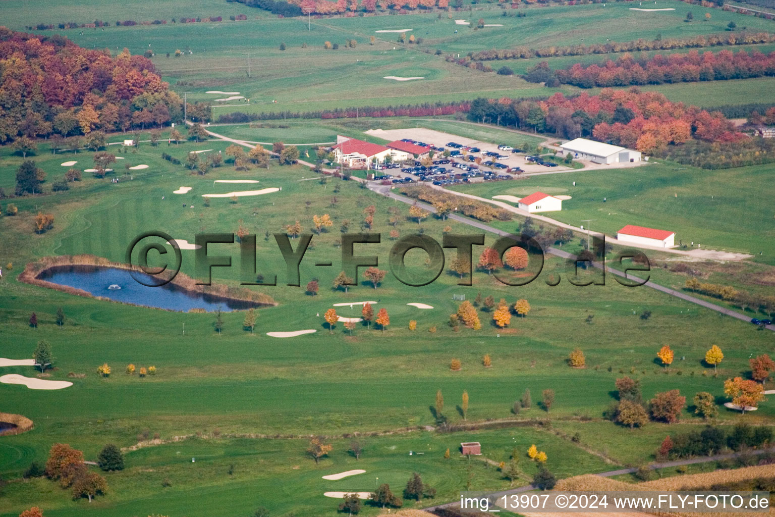 Vue oblique de Club de golf Urloffen eV à le quartier Urloffen in Appenweier dans le département Bade-Wurtemberg, Allemagne