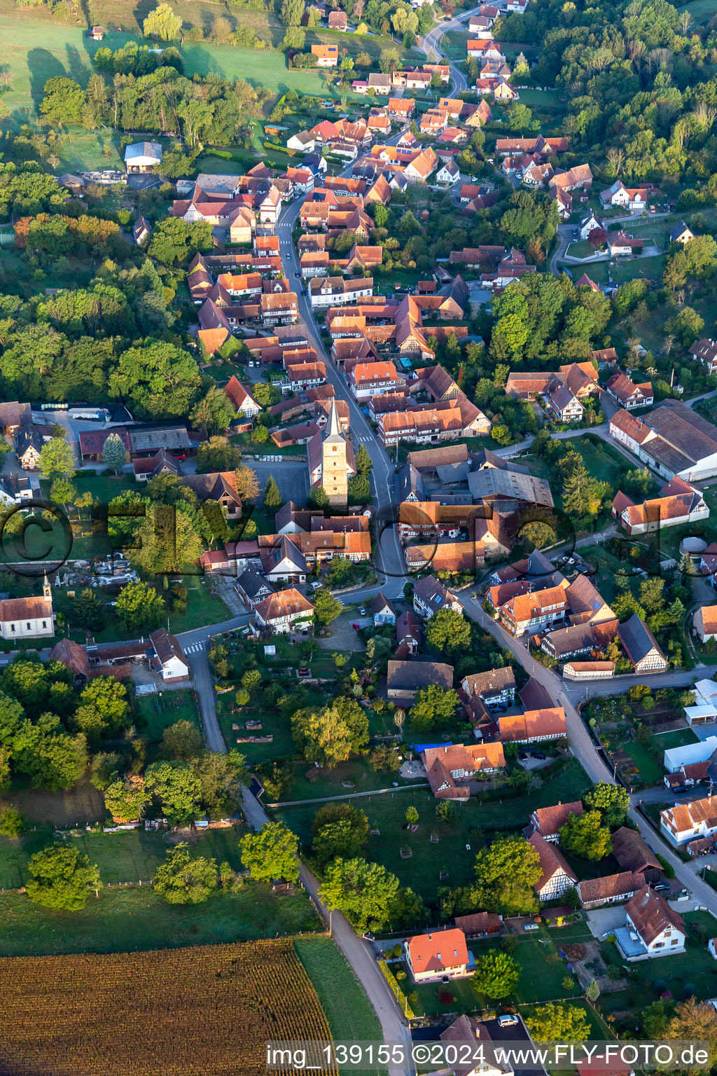 Drachenbronn-Birlenbach dans le département Bas Rhin, France vue du ciel