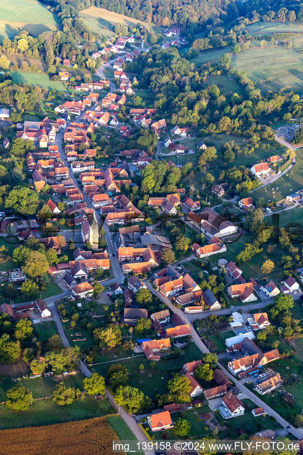 Enregistrement par drone de Drachenbronn-Birlenbach dans le département Bas Rhin, France