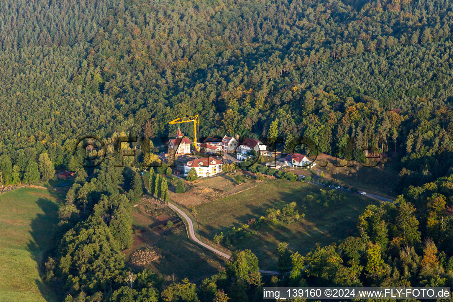 Photographie aérienne de Marienbronn à Lobsann dans le département Bas Rhin, France