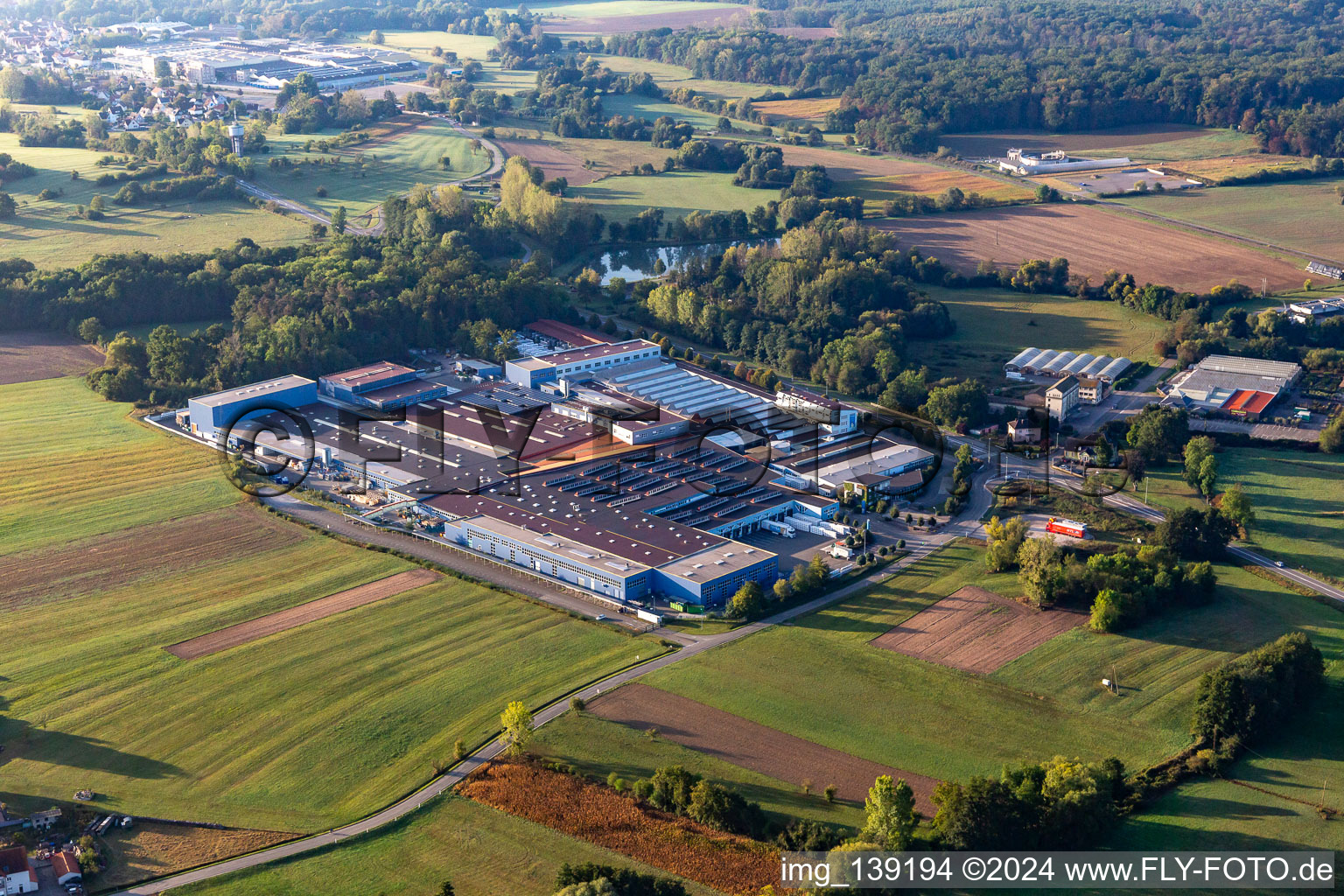 Vue aérienne de TRYBA Haguenau (Gundershoffen) à Gundershoffen dans le département Bas Rhin, France