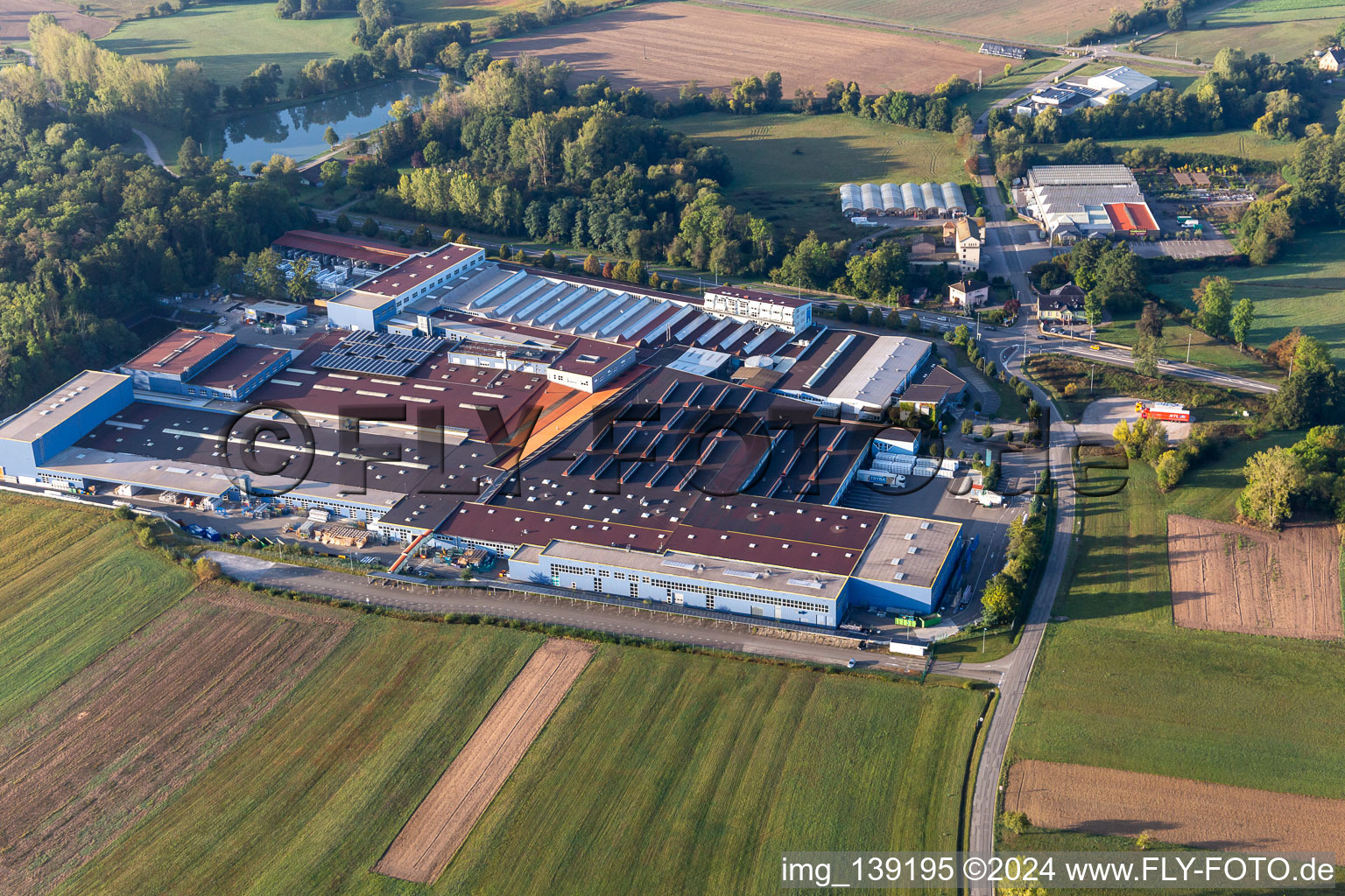 Vue aérienne de TRYBA Haguenau (Gundershoffen) à Gundershoffen dans le département Bas Rhin, France