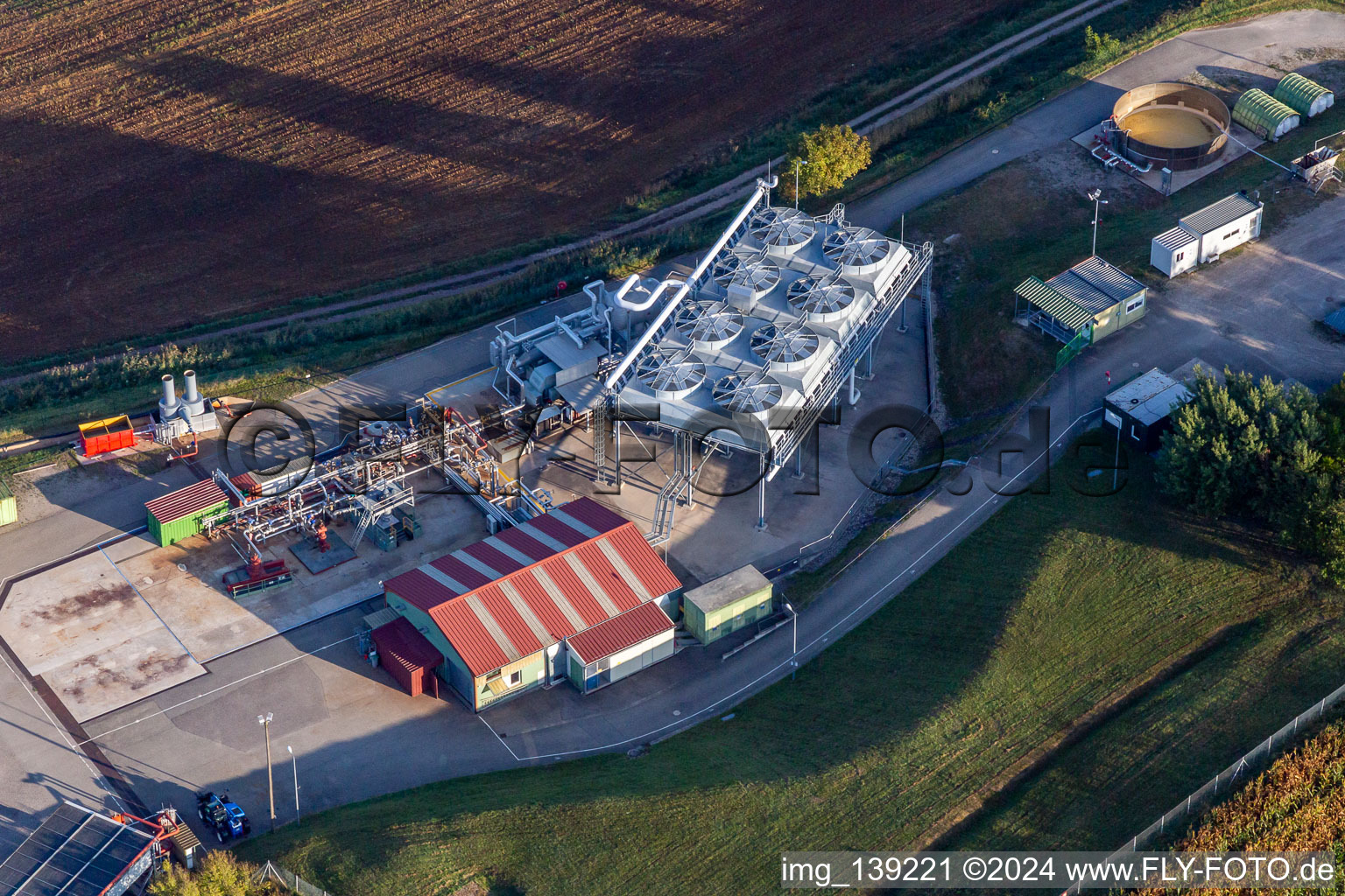 Photographie aérienne de EDF- Géothermie de Soultz sous Forêts à Soultz-sous-Forêts dans le département Bas Rhin, France