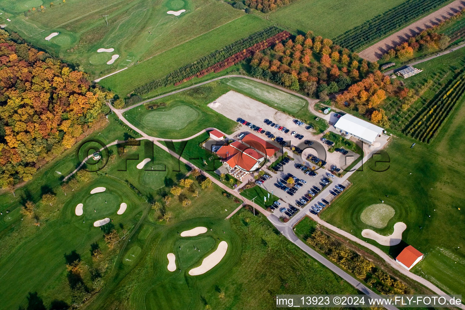 Vue aérienne de Club de golf Urloffen à le quartier Urloffen in Appenweier dans le département Bade-Wurtemberg, Allemagne