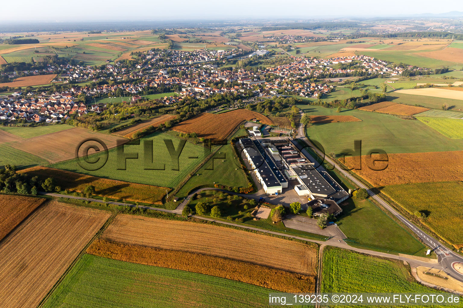 Outils Gunther à Soultz-sous-Forêts dans le département Bas Rhin, France vue d'en haut