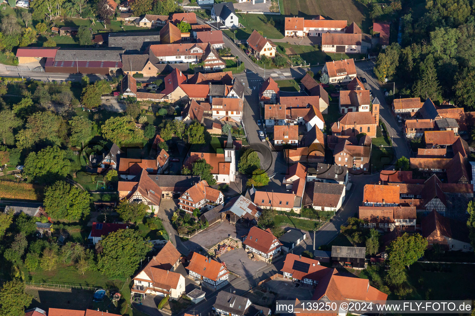 Ingolsheim dans le département Bas Rhin, France vue du ciel