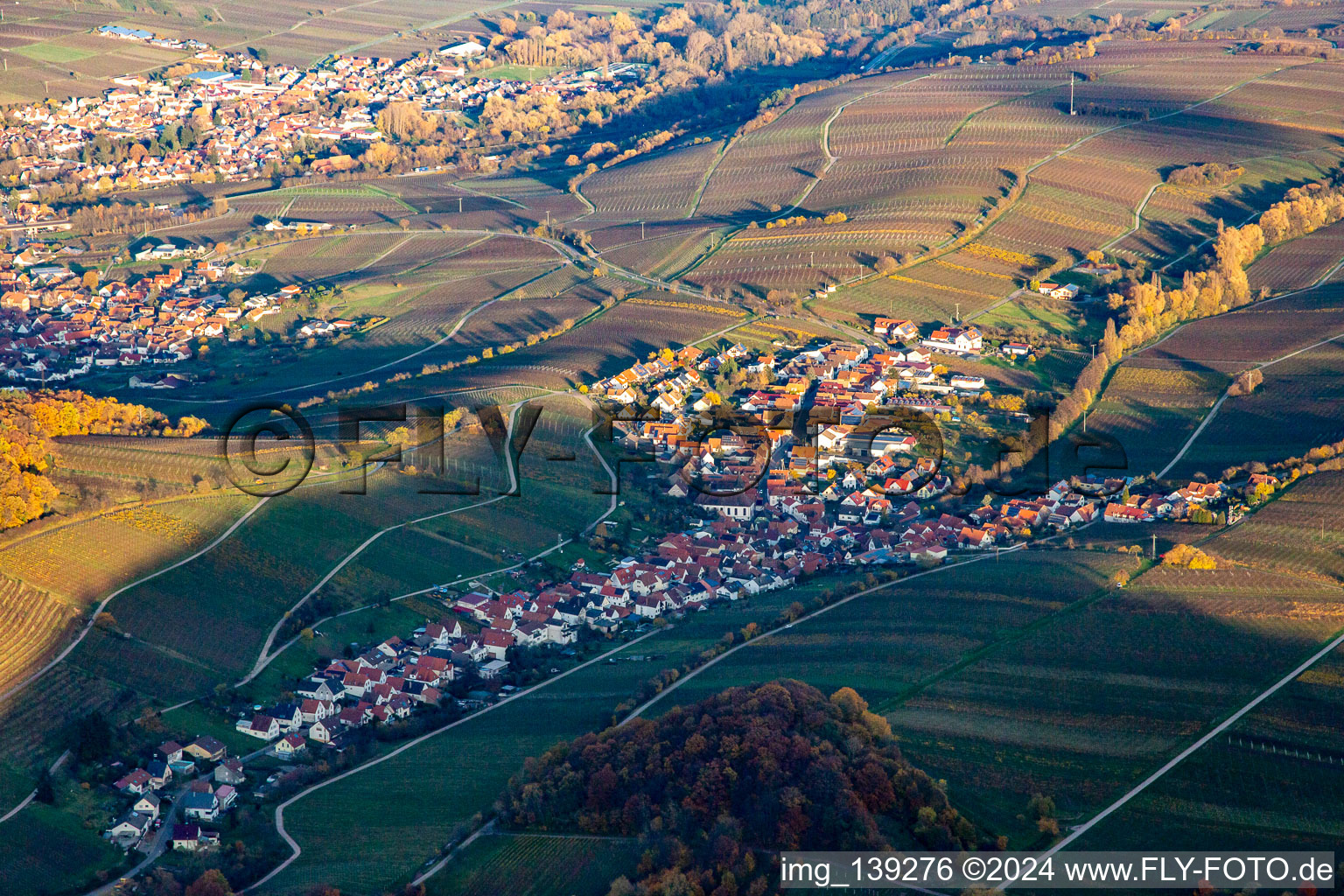 Vue aérienne de De l'est à Ranschbach dans le département Rhénanie-Palatinat, Allemagne