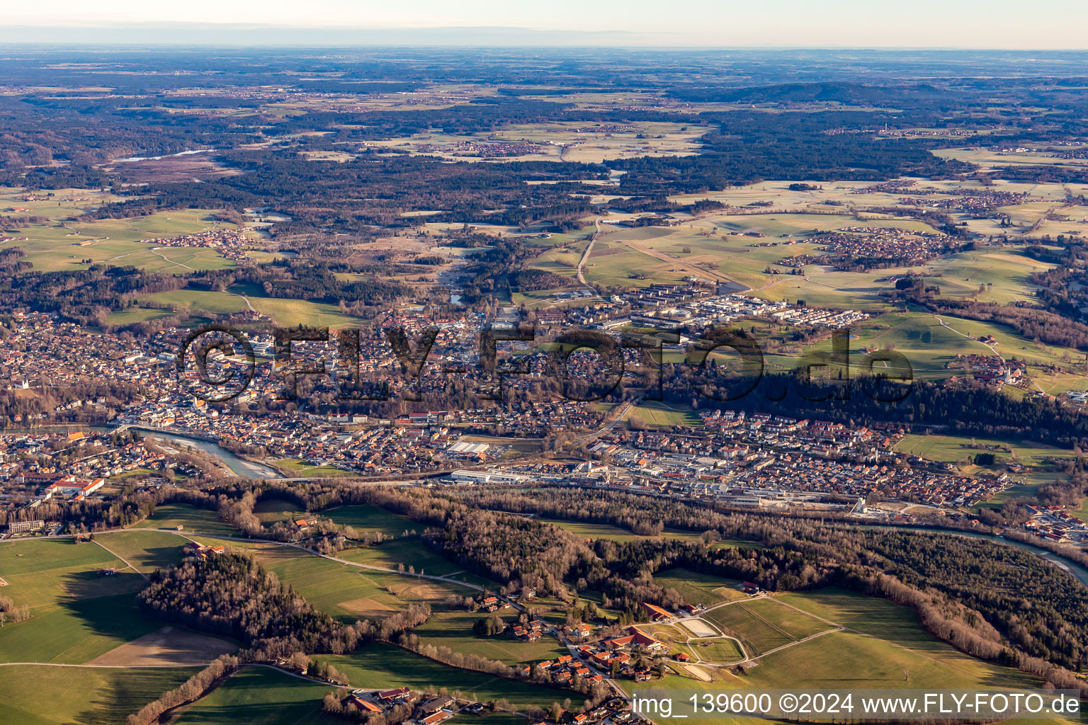 Vue aérienne de Bad Tölz dans le département Bavière, Allemagne