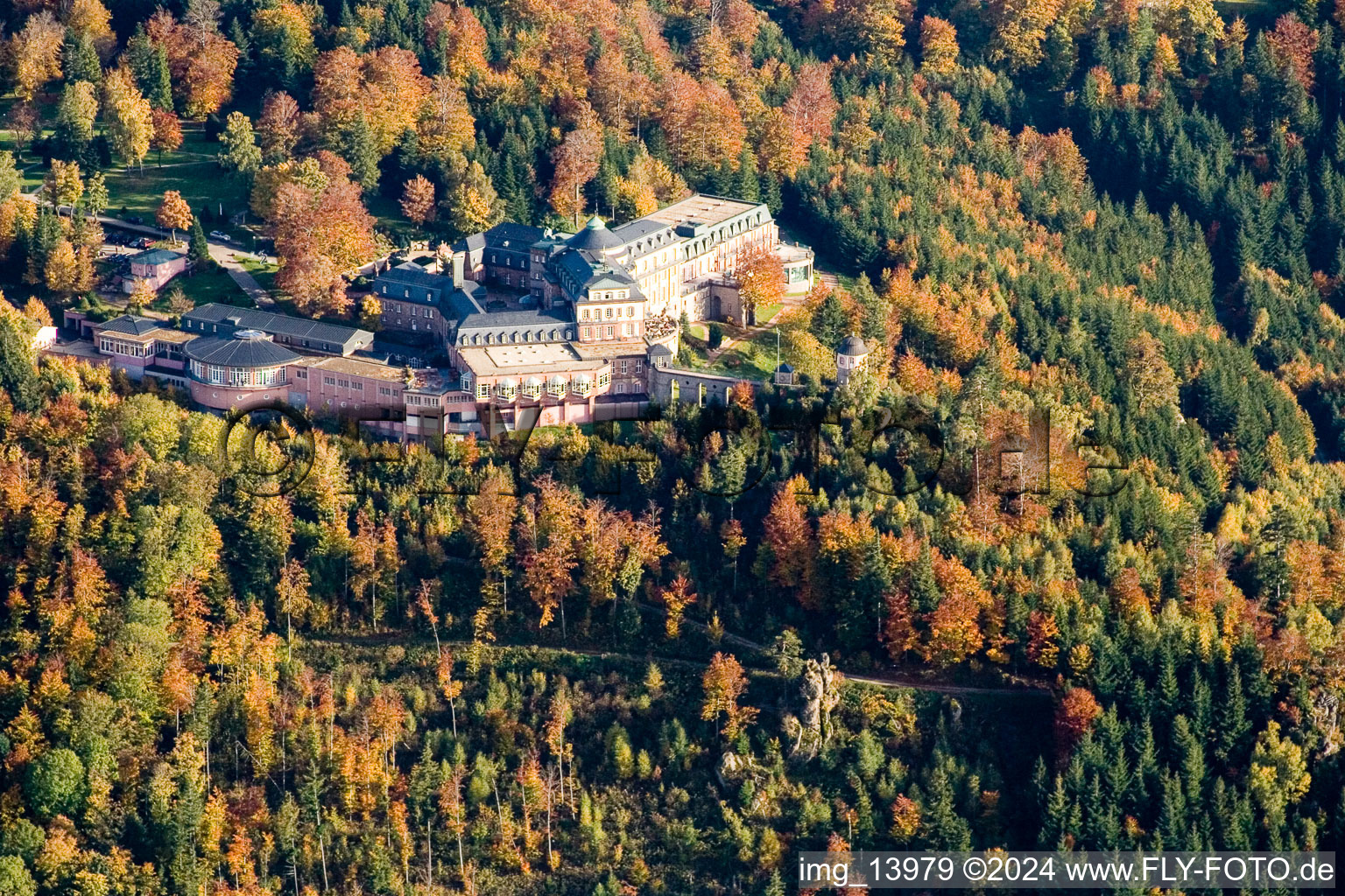 Vue oblique de Hauteur de Bühler à Bühlertal dans le département Bade-Wurtemberg, Allemagne