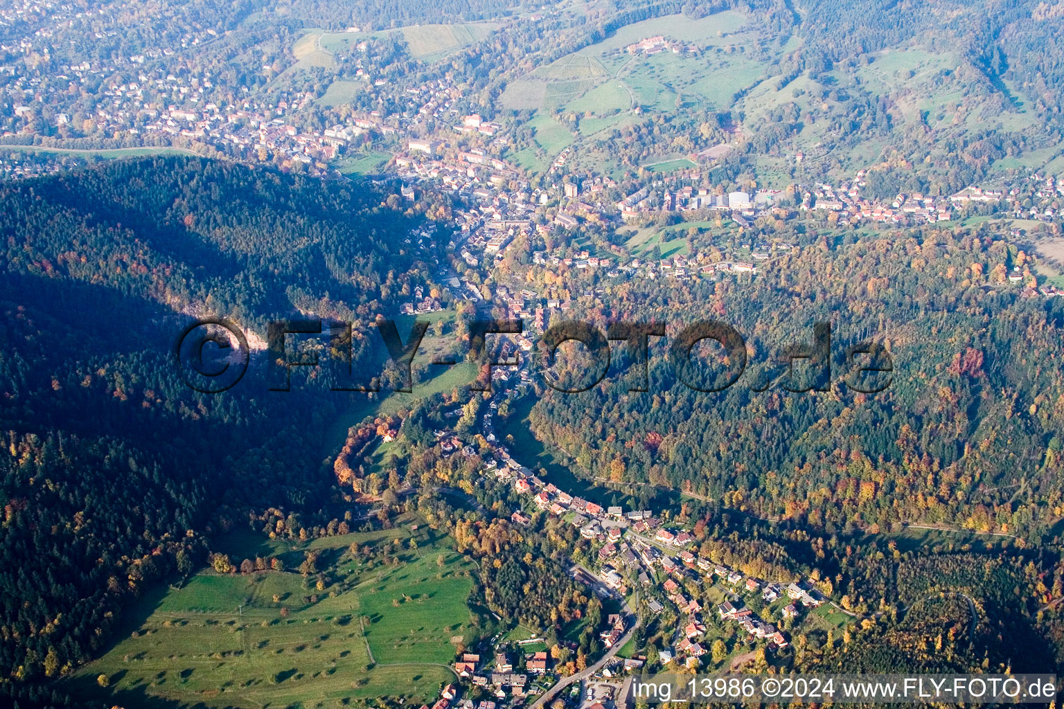 Vue oblique de Malschbach dans le département Bade-Wurtemberg, Allemagne