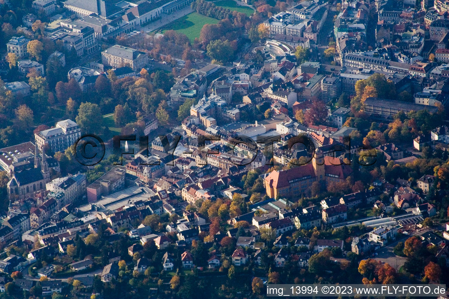 Vue aérienne de Casino à Baden-Baden dans le département Bade-Wurtemberg, Allemagne