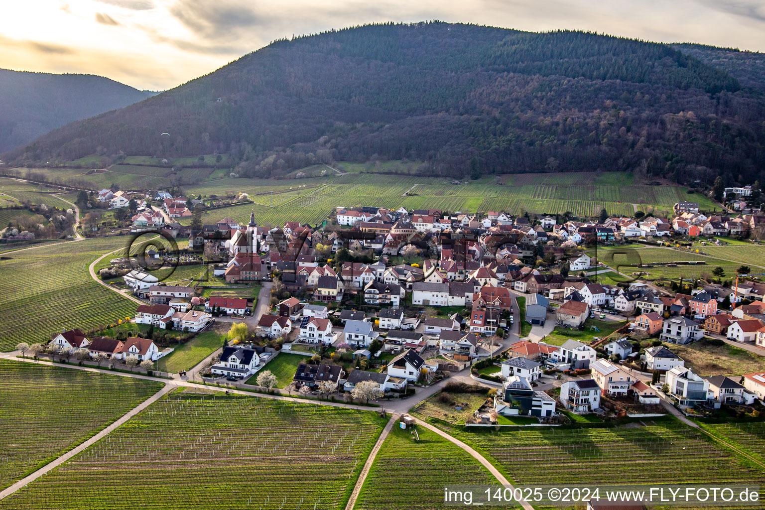 Vue aérienne de De l'est à le quartier Weyher in Weyher in der Pfalz dans le département Rhénanie-Palatinat, Allemagne