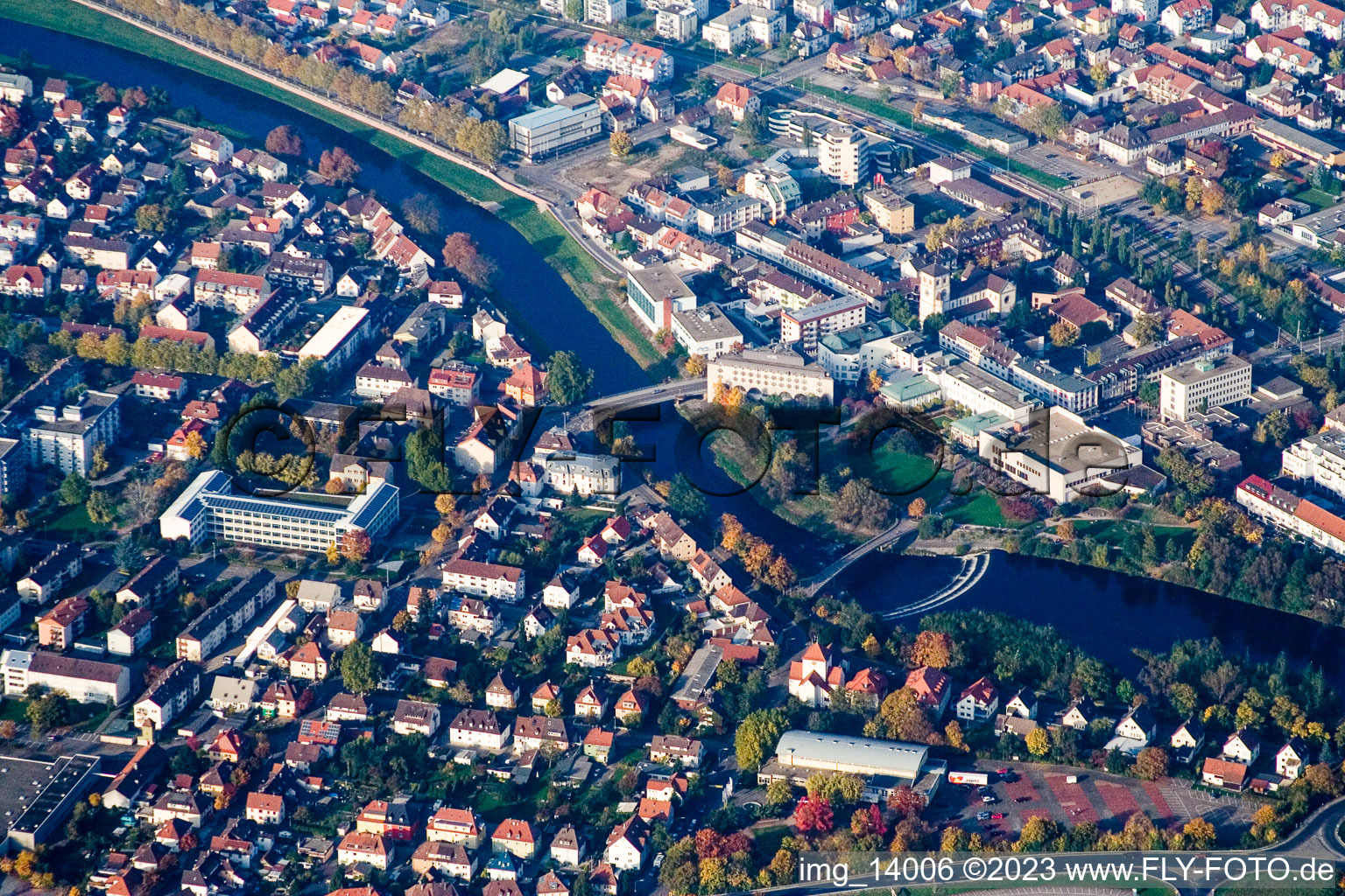Vue oblique de Gaggenau dans le département Bade-Wurtemberg, Allemagne