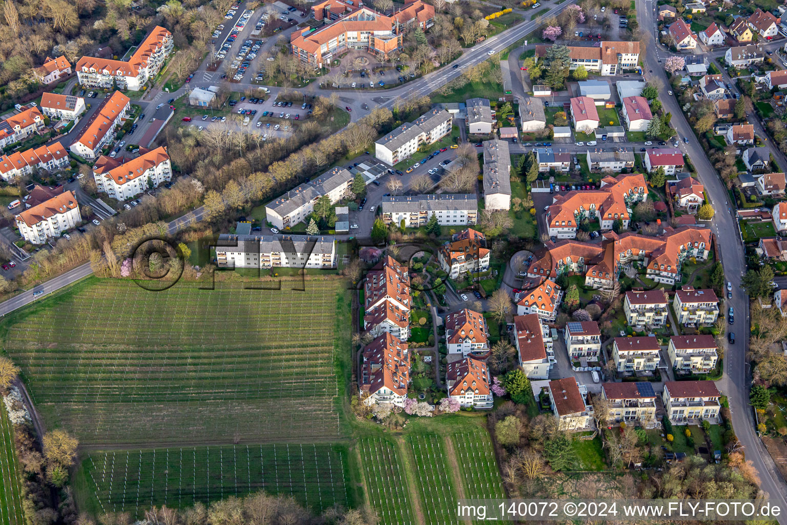 Vue aérienne de A la cabane en brique à Landau in der Pfalz dans le département Rhénanie-Palatinat, Allemagne