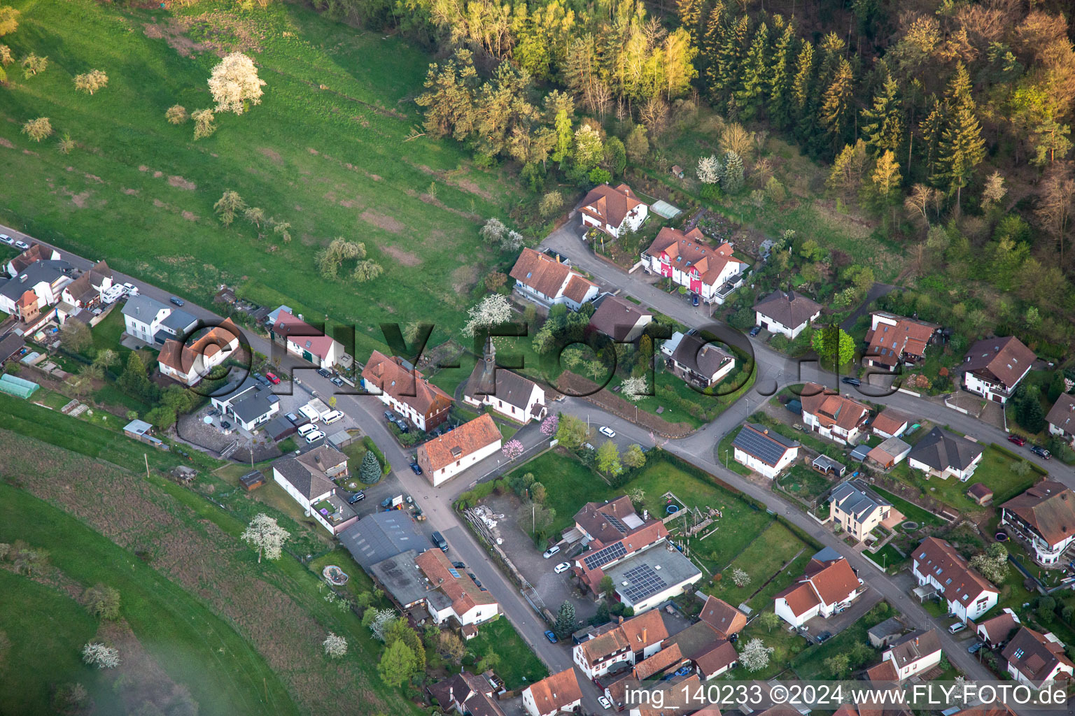 Photographie aérienne de Du nord-ouest à Böllenborn dans le département Rhénanie-Palatinat, Allemagne