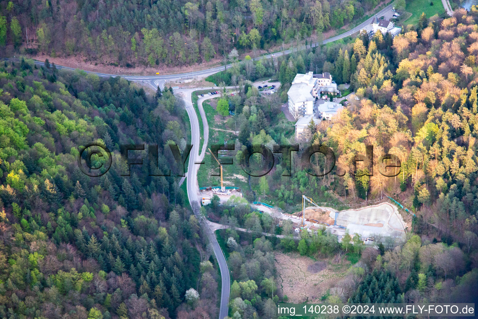 Vue aérienne de Portail du tunnel ouest à Bad Bergzabern dans le département Rhénanie-Palatinat, Allemagne