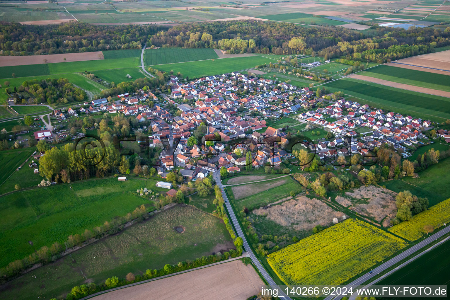 Vue aérienne de Du sud-ouest à Barbelroth dans le département Rhénanie-Palatinat, Allemagne