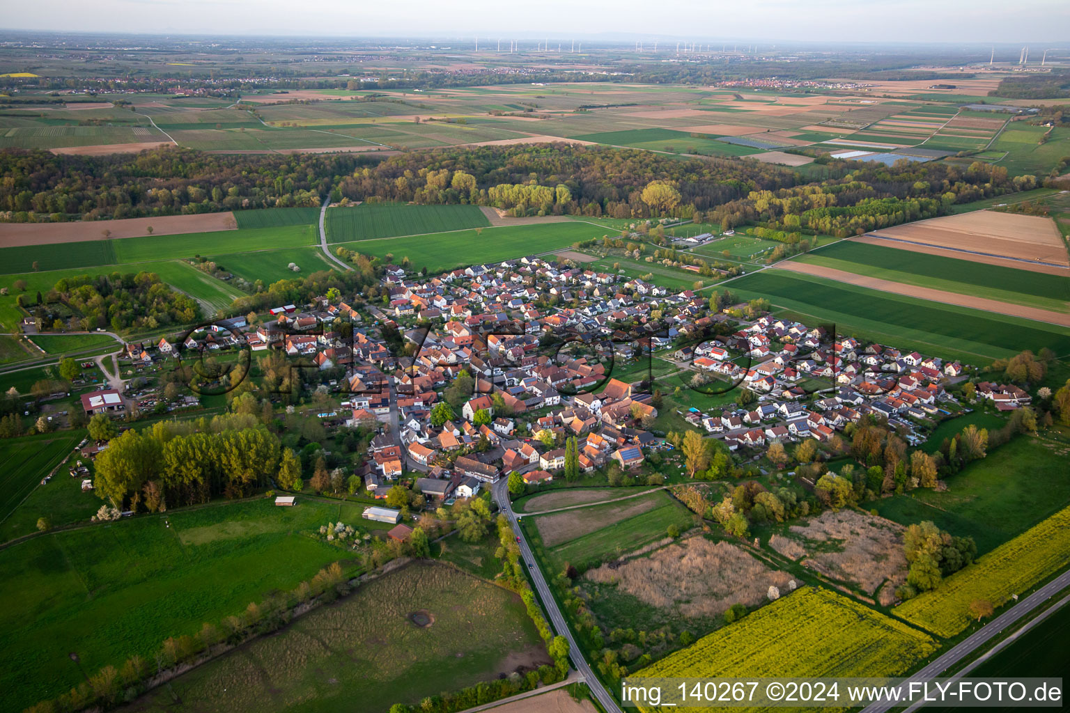 Vue aérienne de Du sud-ouest à Barbelroth dans le département Rhénanie-Palatinat, Allemagne