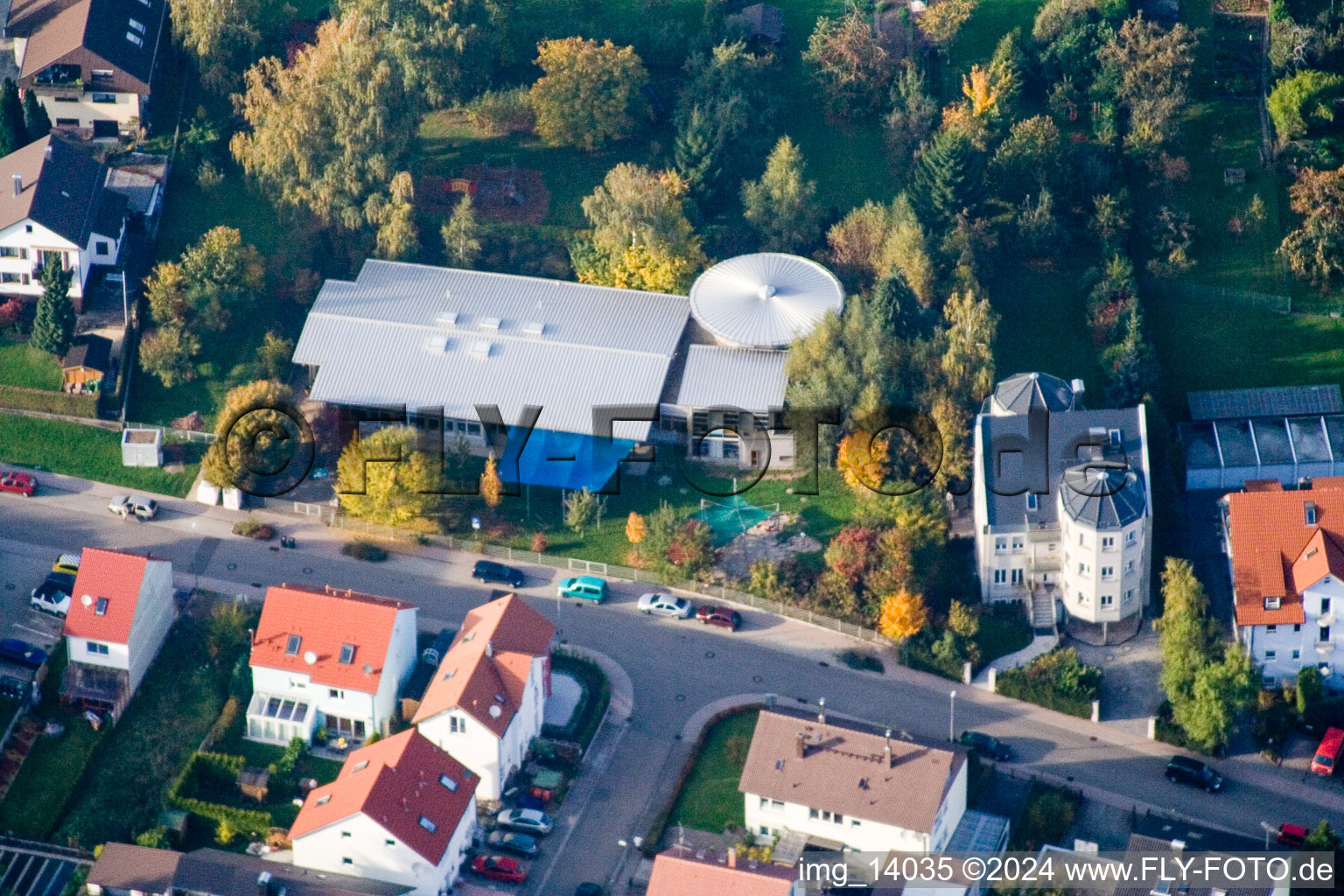 Vue oblique de Quartier Völkersbach in Malsch dans le département Bade-Wurtemberg, Allemagne