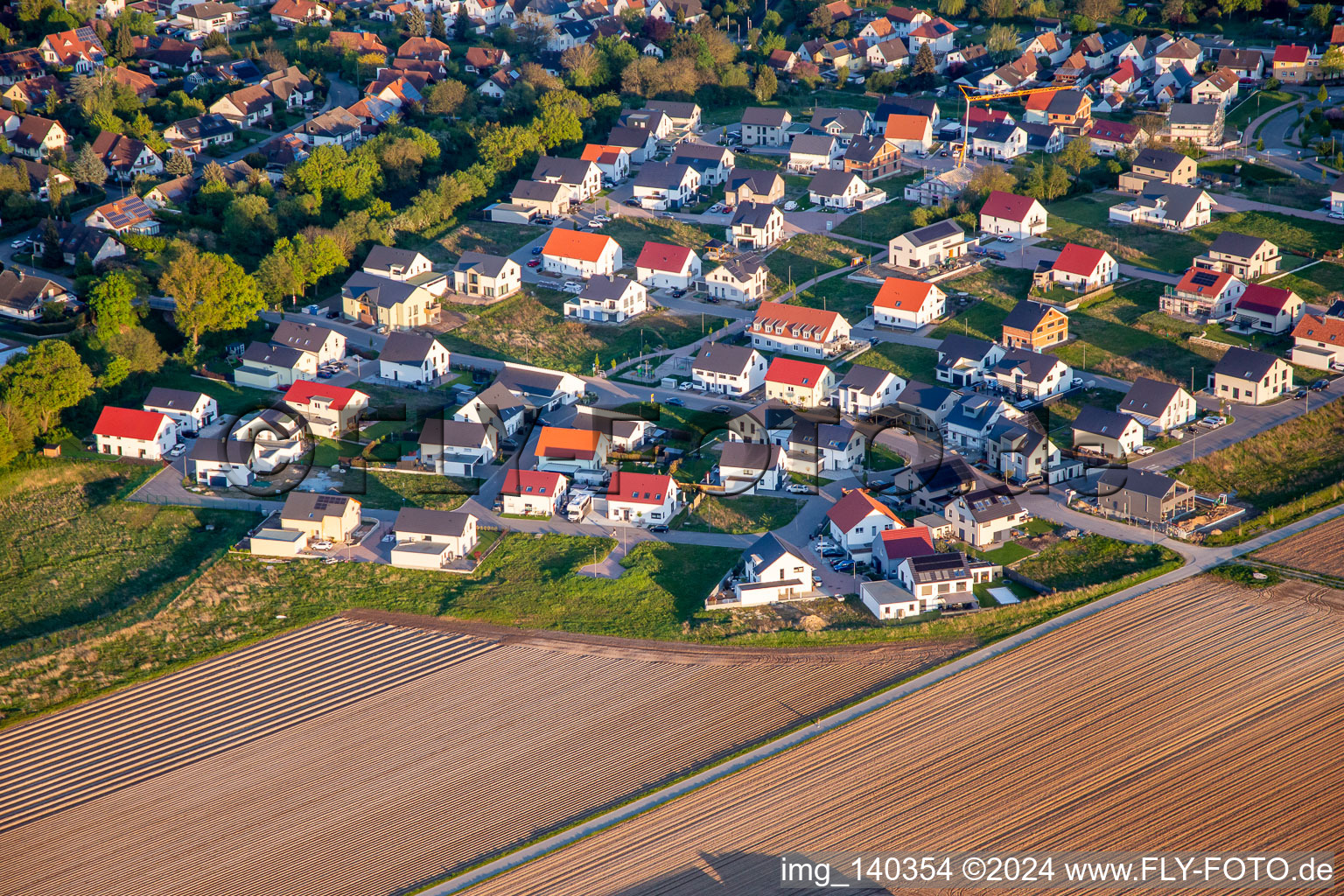 Photographie aérienne de Nouvelle zone de développement à Kandel dans le département Rhénanie-Palatinat, Allemagne