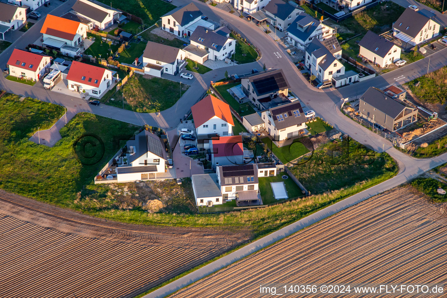Vue aérienne de Chemin des Narcisses à Kandel dans le département Rhénanie-Palatinat, Allemagne