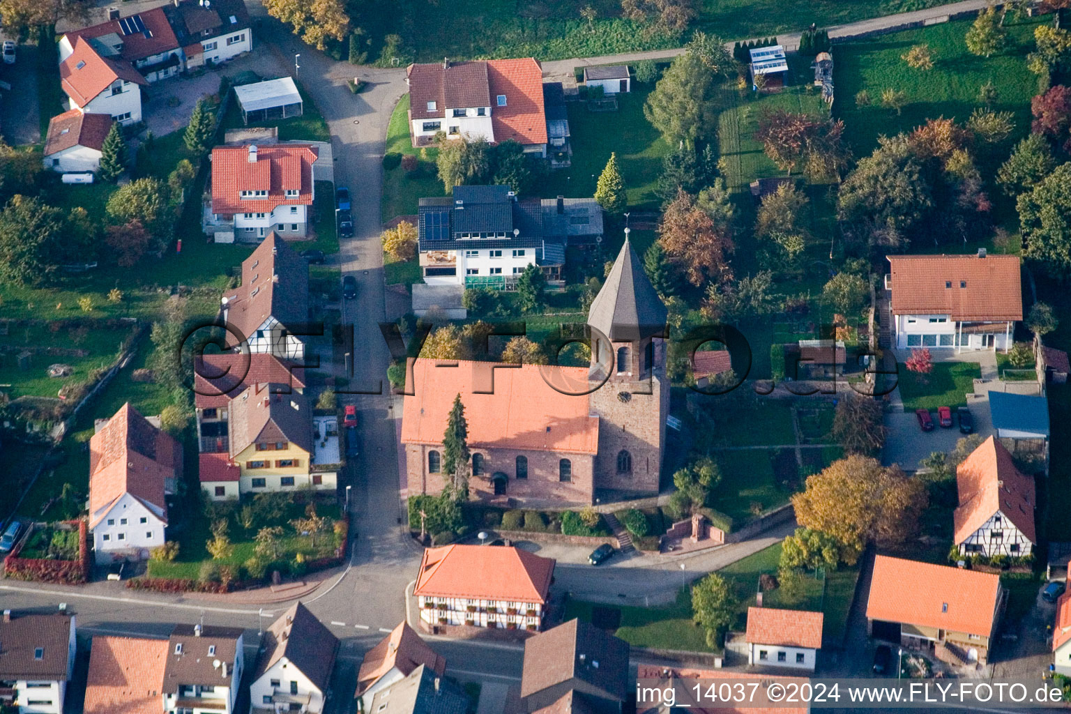 Quartier Völkersbach in Malsch dans le département Bade-Wurtemberg, Allemagne hors des airs