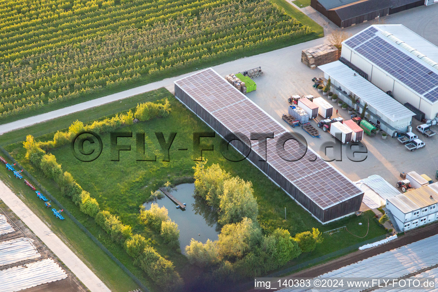 Vue oblique de Le jardin du fermier à Winden dans le département Rhénanie-Palatinat, Allemagne