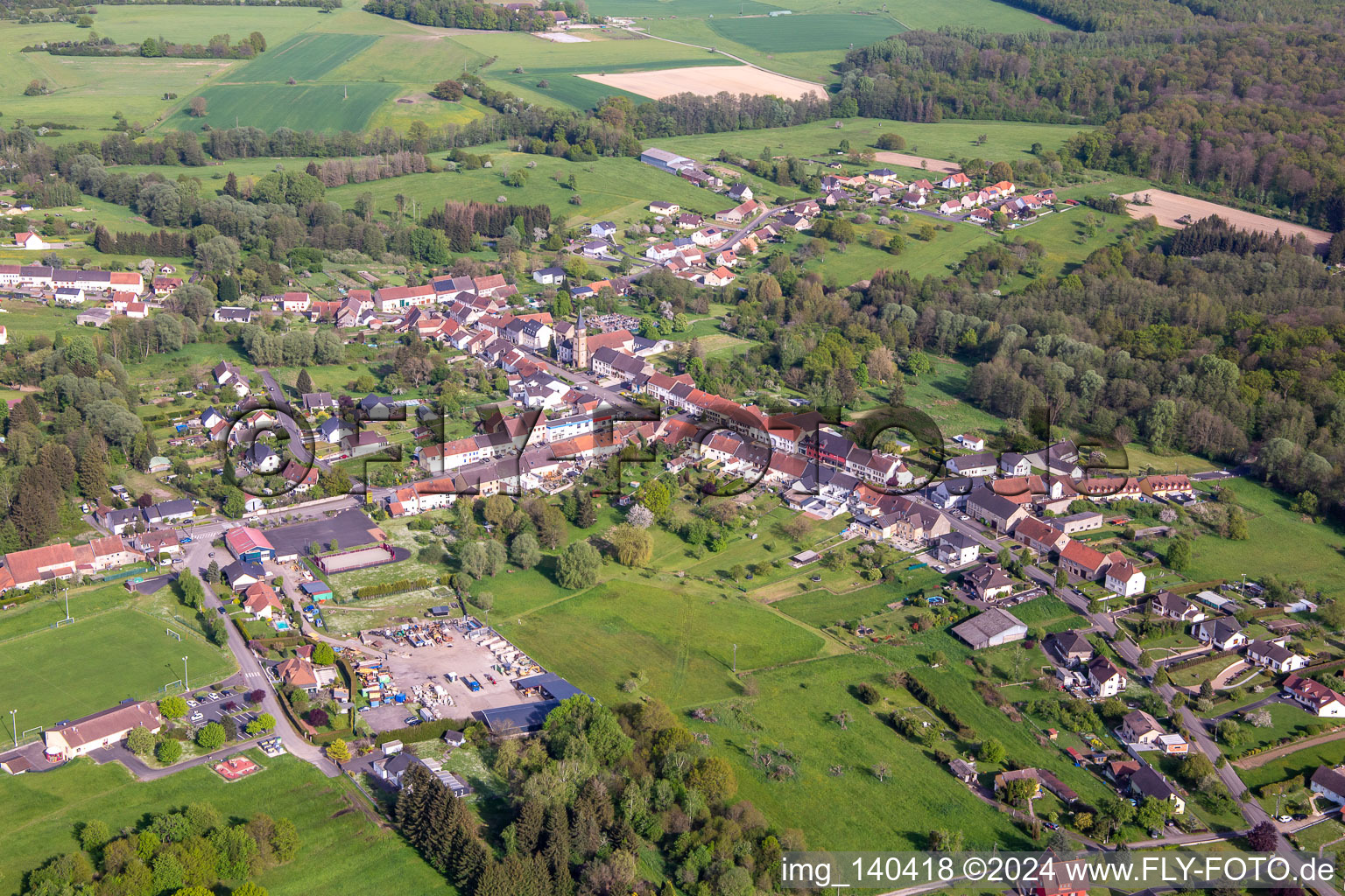 Photographie aérienne de Siltzheim dans le département Bas Rhin, France