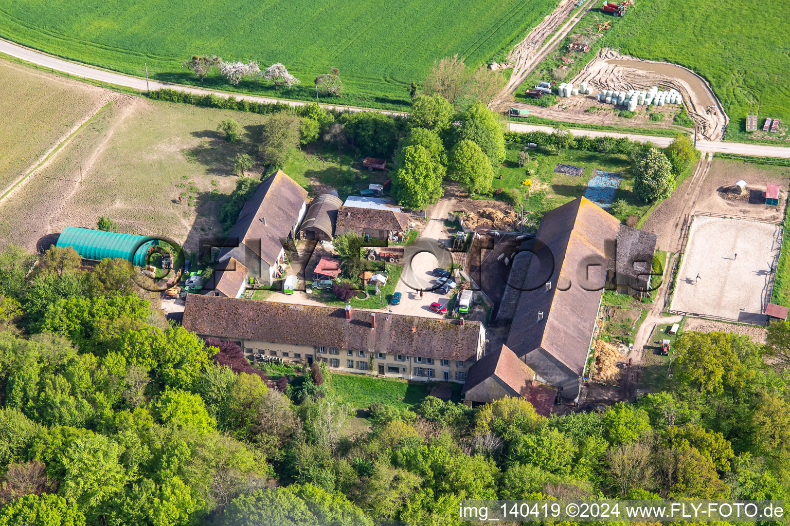 Vue aérienne de Biquerie du Kili à Wittring dans le département Moselle, France