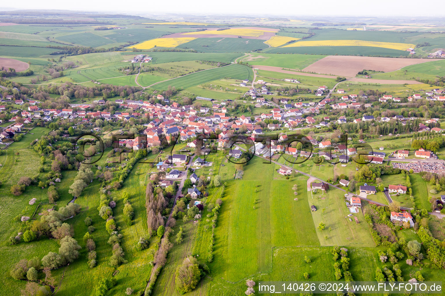 Photographie aérienne de Gros-Réderching dans le département Moselle, France