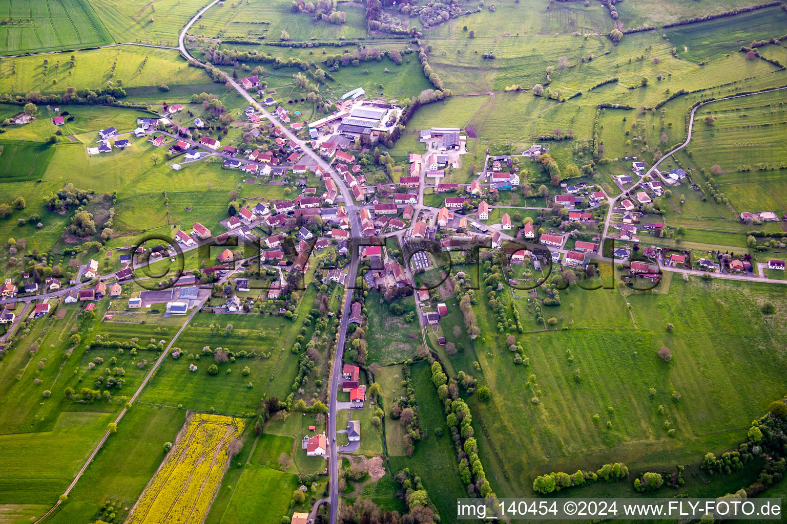 Vue aérienne de Epping dans le département Moselle, France