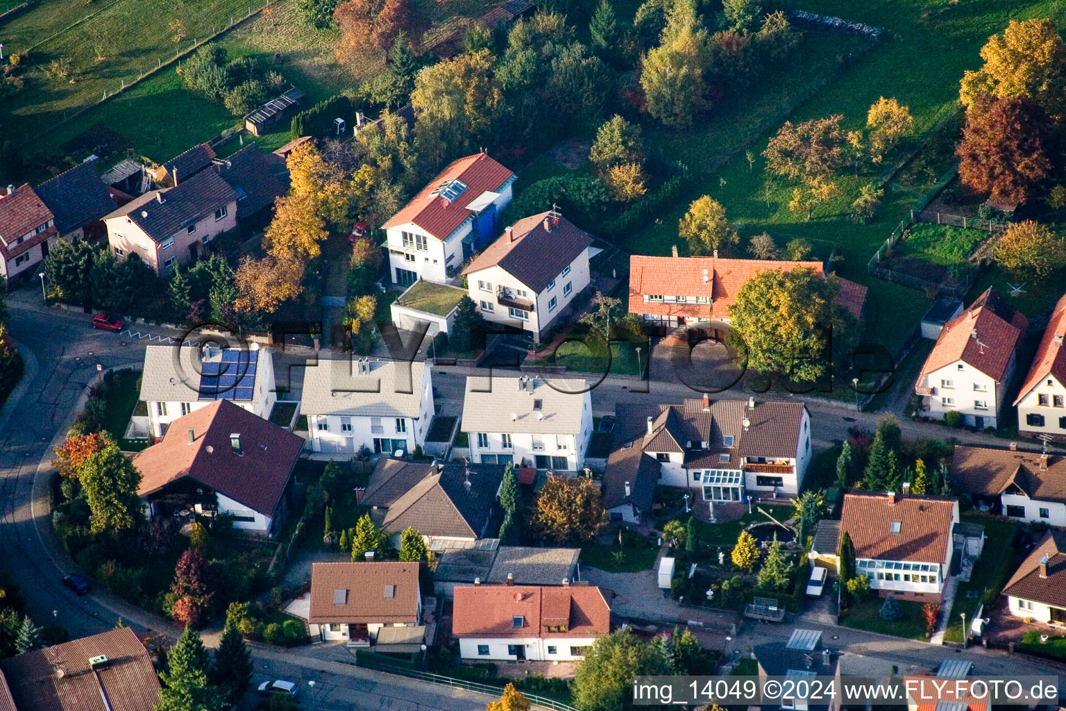 Quartier Schöllbronn in Ettlingen dans le département Bade-Wurtemberg, Allemagne vu d'un drone