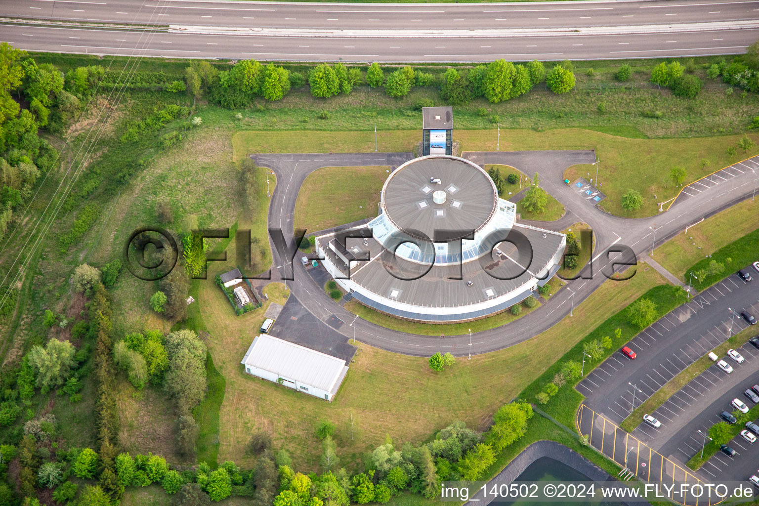 Vue aérienne de Centre de communication Ineos à Hambach dans le département Moselle, France