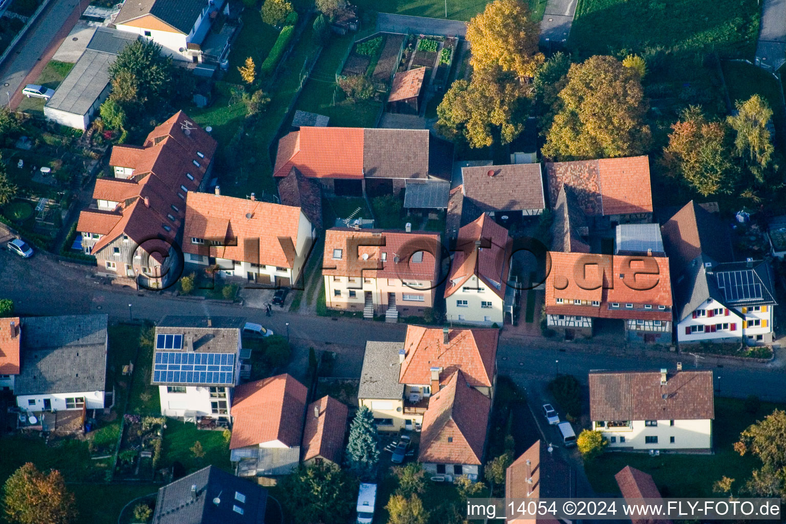 Quartier Schöllbronn in Ettlingen dans le département Bade-Wurtemberg, Allemagne d'en haut