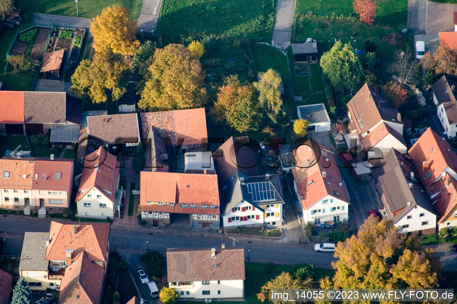 Quartier Schöllbronn in Ettlingen dans le département Bade-Wurtemberg, Allemagne hors des airs