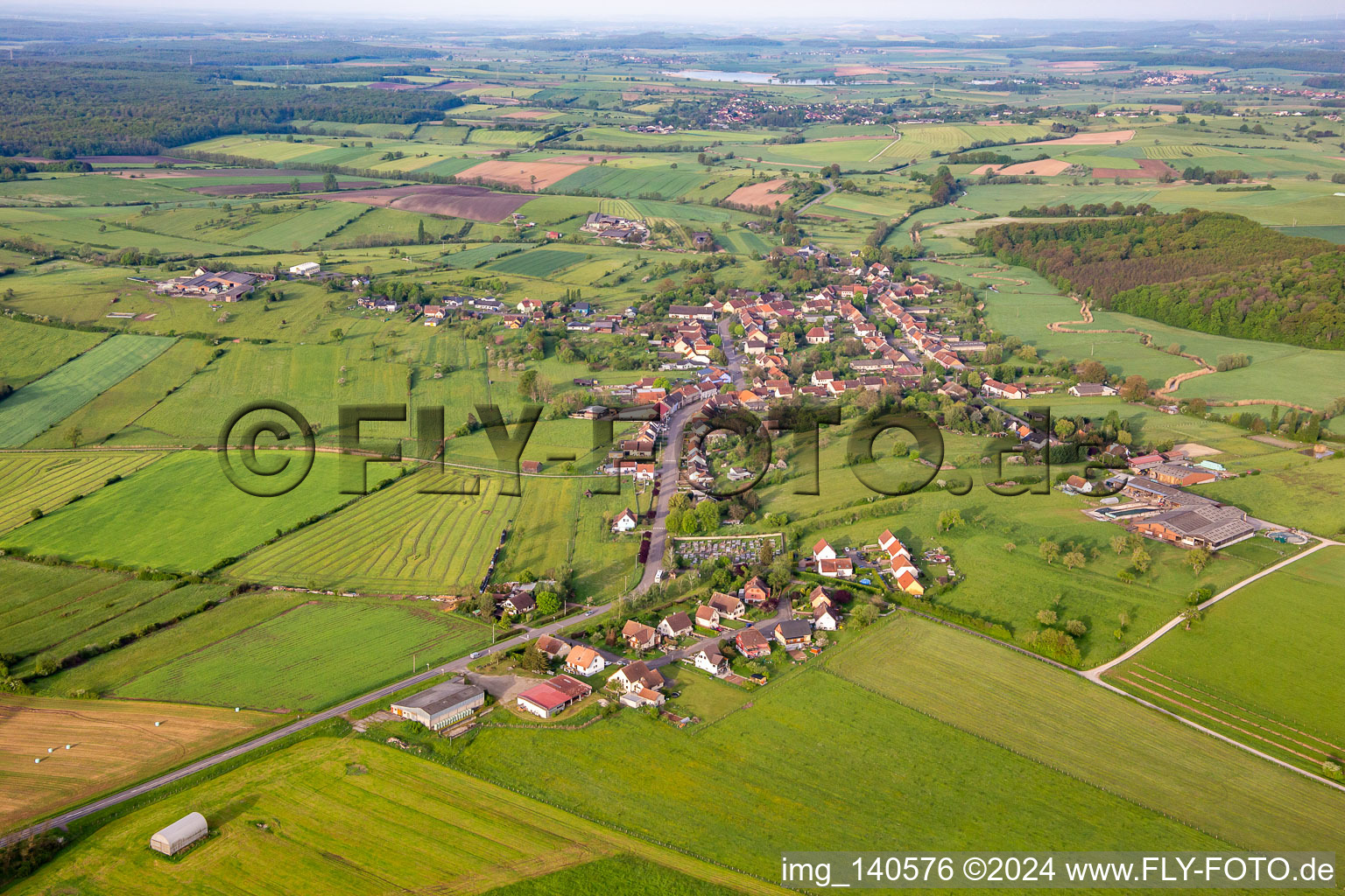 Vue aérienne de Altwiller dans le département Bas Rhin, France