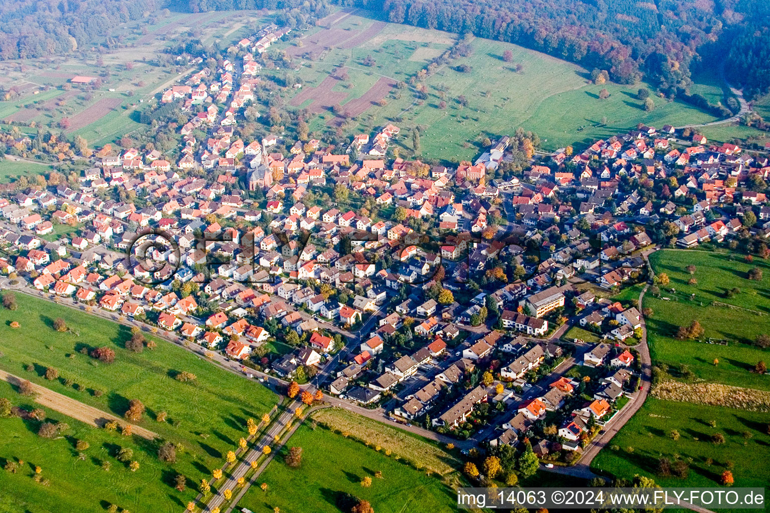 Photographie aérienne de Quartier Schöllbronn in Ettlingen dans le département Bade-Wurtemberg, Allemagne