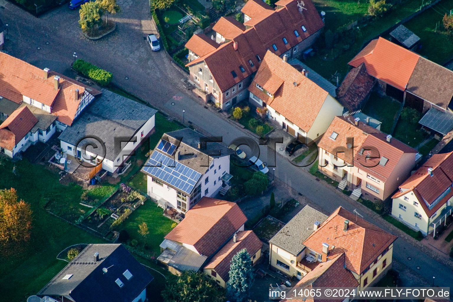 Quartier Schluttenbach in Ettlingen dans le département Bade-Wurtemberg, Allemagne d'en haut