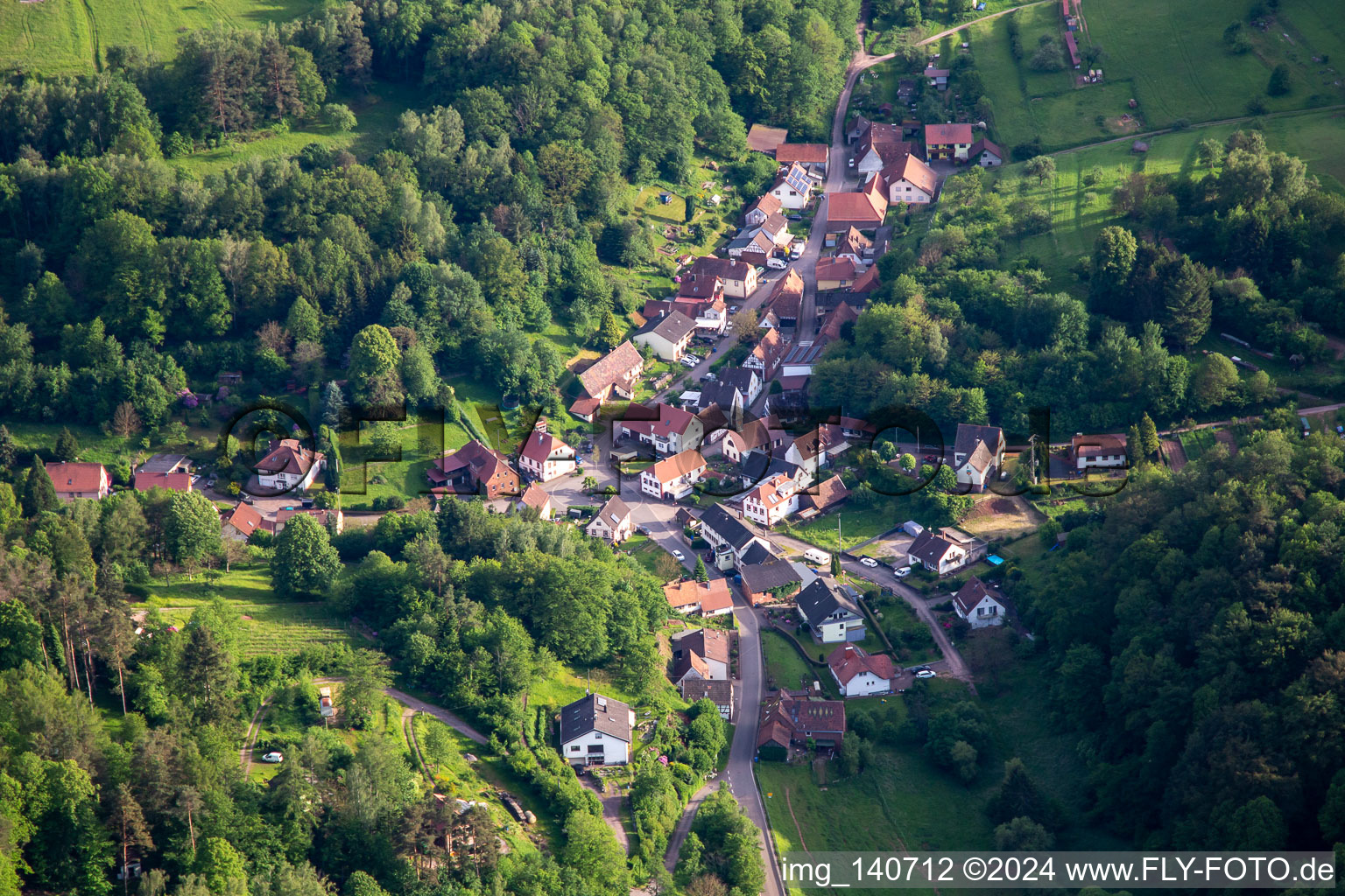 Dimbach dans le département Rhénanie-Palatinat, Allemagne d'en haut