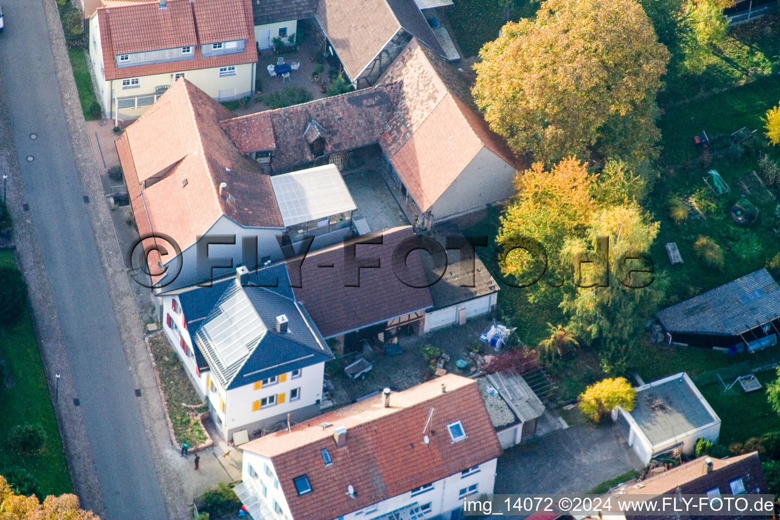 Quartier Schluttenbach in Ettlingen dans le département Bade-Wurtemberg, Allemagne depuis l'avion