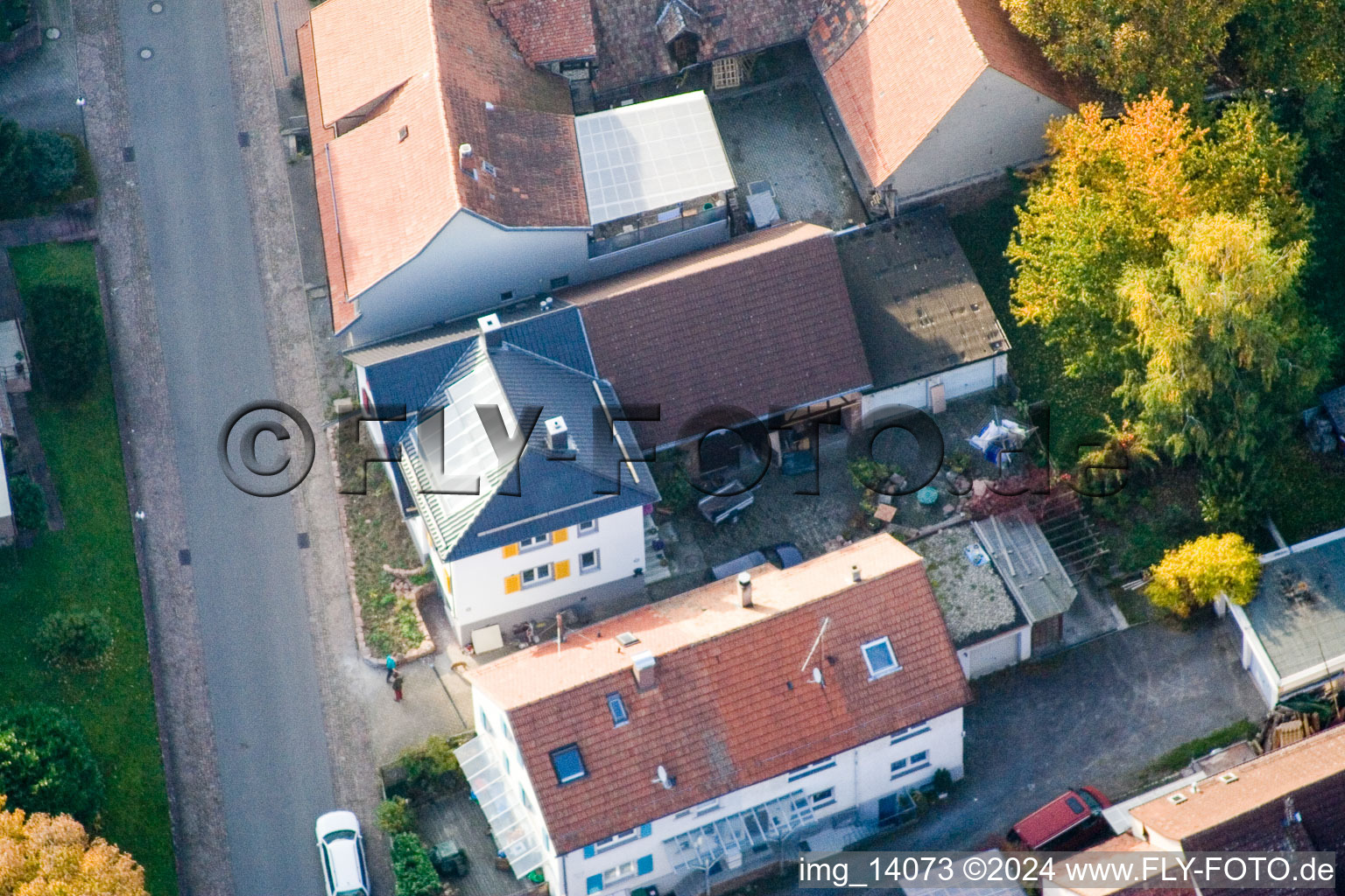 Vue d'oiseau de Quartier Schluttenbach in Ettlingen dans le département Bade-Wurtemberg, Allemagne