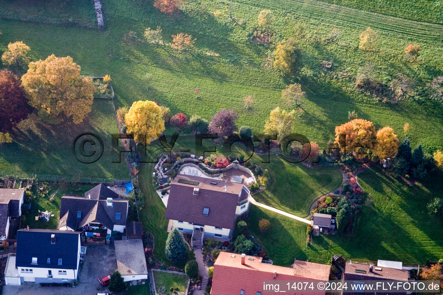 Quartier Schluttenbach in Ettlingen dans le département Bade-Wurtemberg, Allemagne vue du ciel