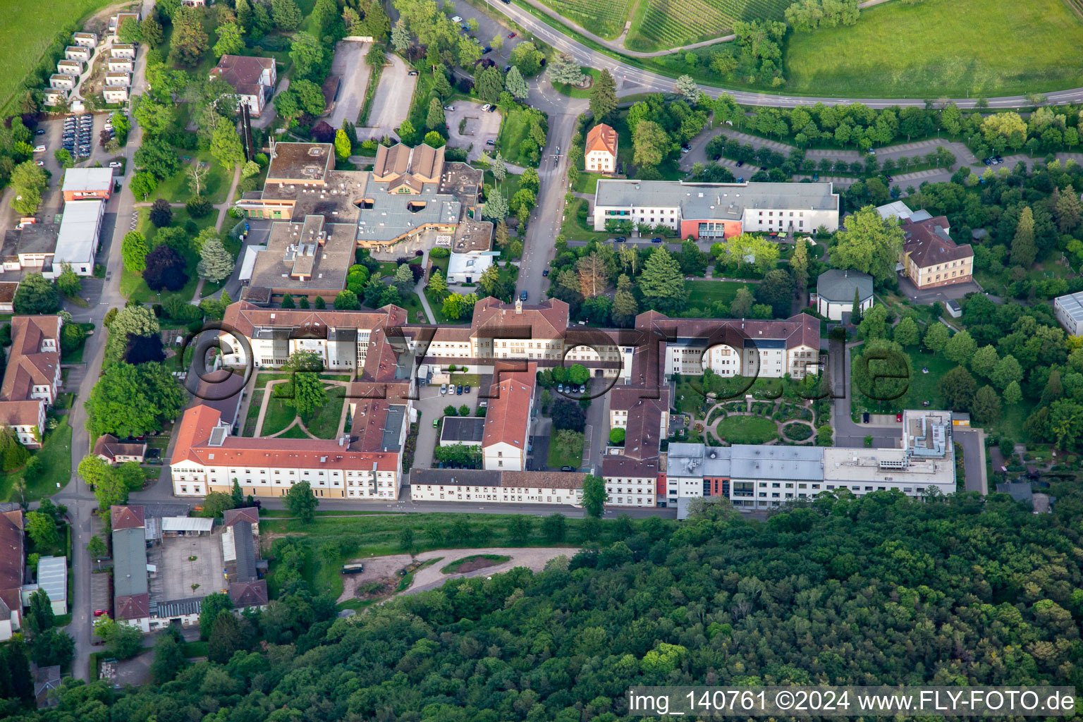 Clinique du Palatinat Landeck à Klingenmünster dans le département Rhénanie-Palatinat, Allemagne vue du ciel