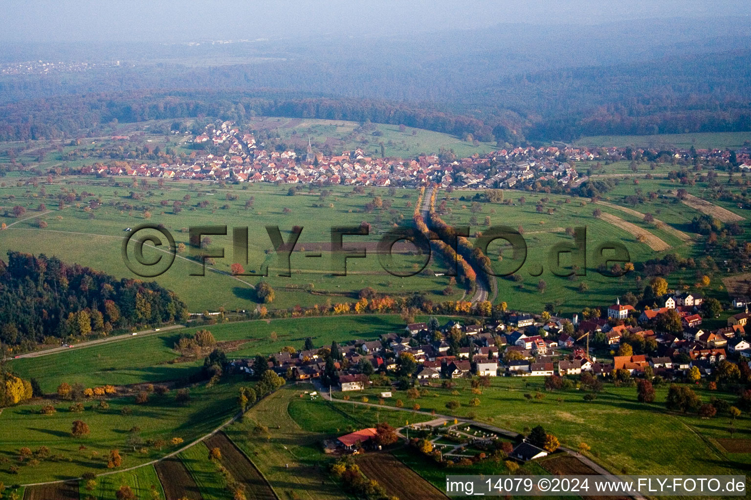 Quartier Schöllbronn in Ettlingen dans le département Bade-Wurtemberg, Allemagne vue du ciel