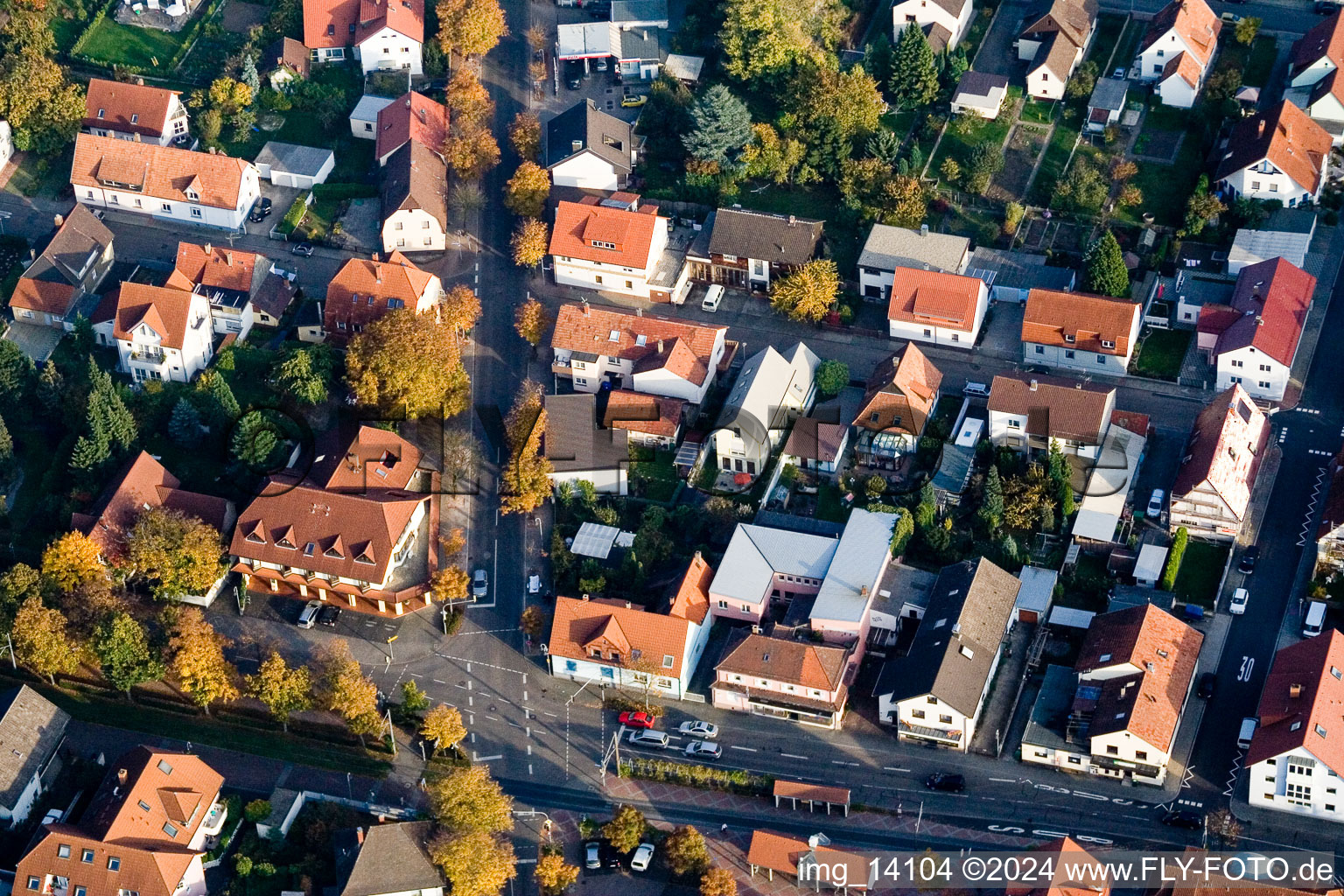 Vue oblique de Quartier Forchheim in Rheinstetten dans le département Bade-Wurtemberg, Allemagne