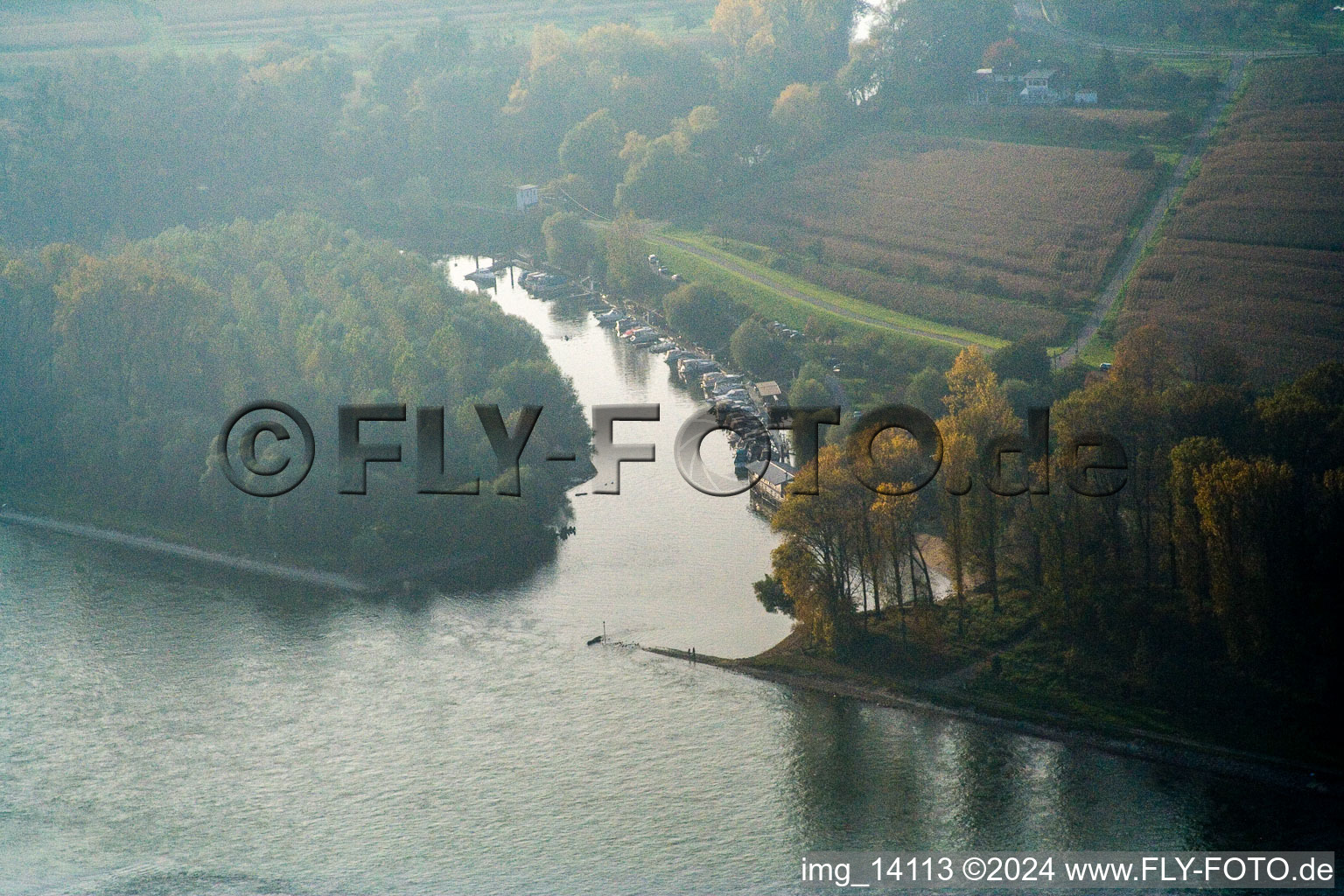 Quartier Daxlanden in Karlsruhe dans le département Bade-Wurtemberg, Allemagne depuis l'avion