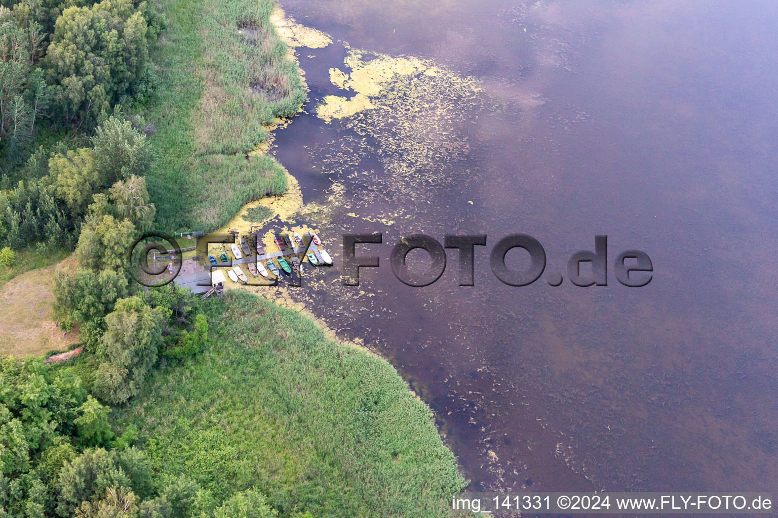 Vue aérienne de Jetée du lac Cämmerer à Peenemünde dans le département Mecklembourg-Poméranie occidentale, Allemagne