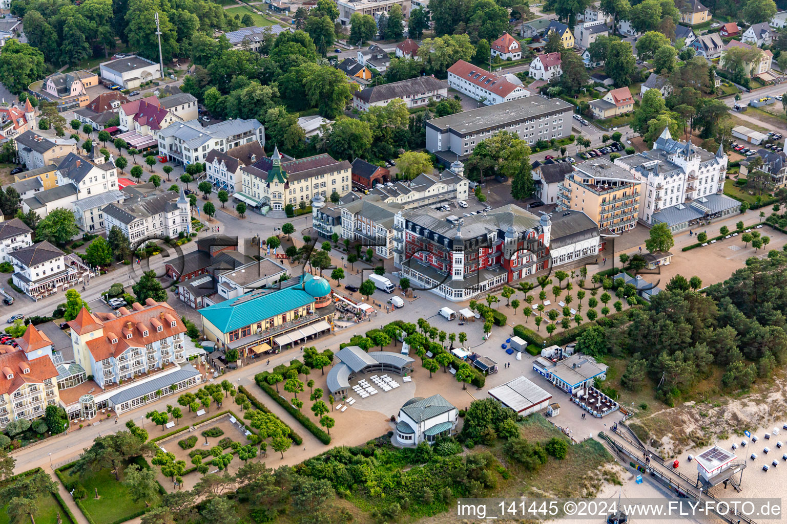 Vue aérienne de Hôtel de plage Preussenhof à Zinnowitz dans le département Mecklembourg-Poméranie occidentale, Allemagne