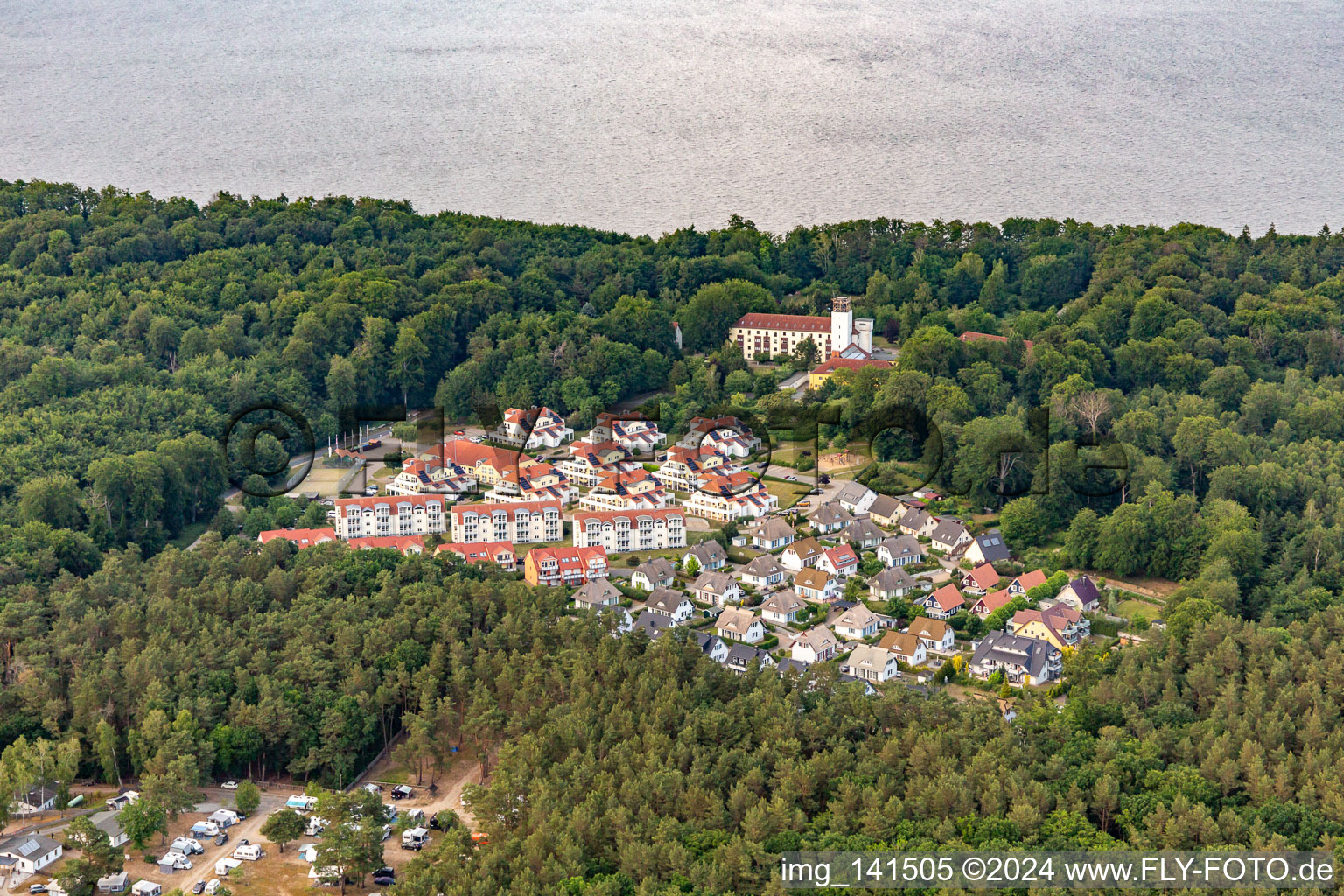 Vue aérienne de Parc de vacances à Koserow dans le département Mecklembourg-Poméranie occidentale, Allemagne